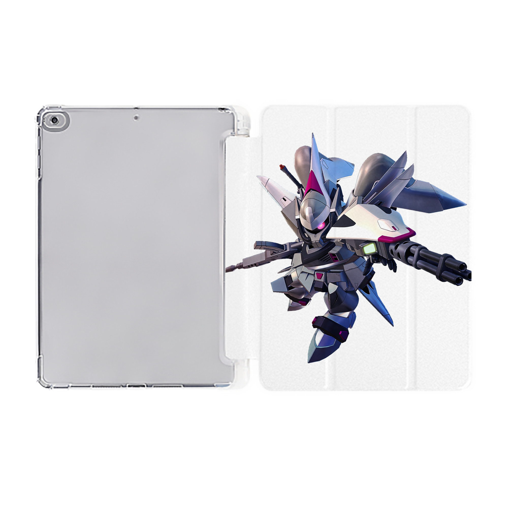 （画像用） 機動戦士ガンダム Mobile Suit Gundam IPad ケース ペン収納付き 三つ折りスタンド PUレザー×シリコン 対応機種9.5/10.5/10.9インチ